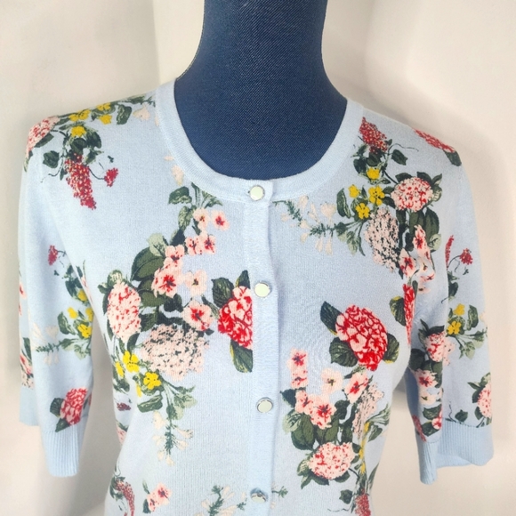 New York & Co Floral Button Down Cardigan Sweater - Picture 3 of 10